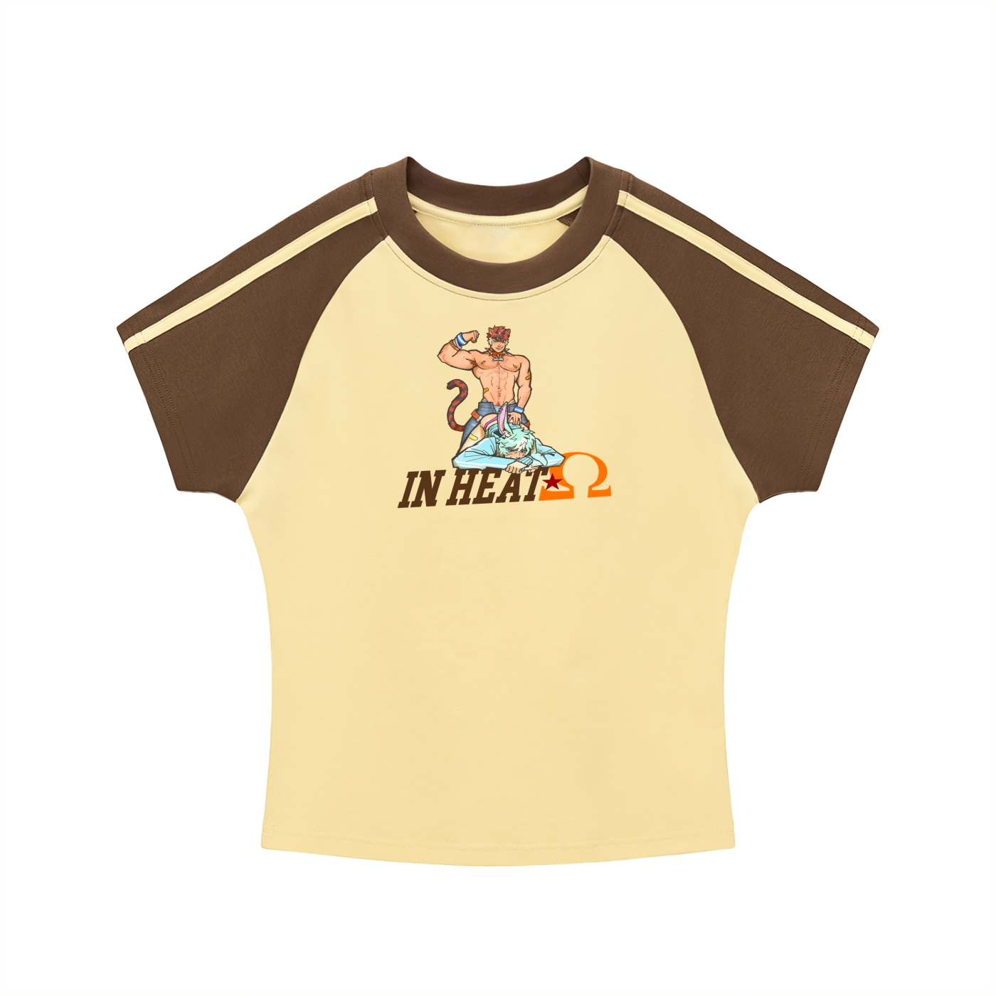 In Heat Ω Striped Raglan Baby Tee