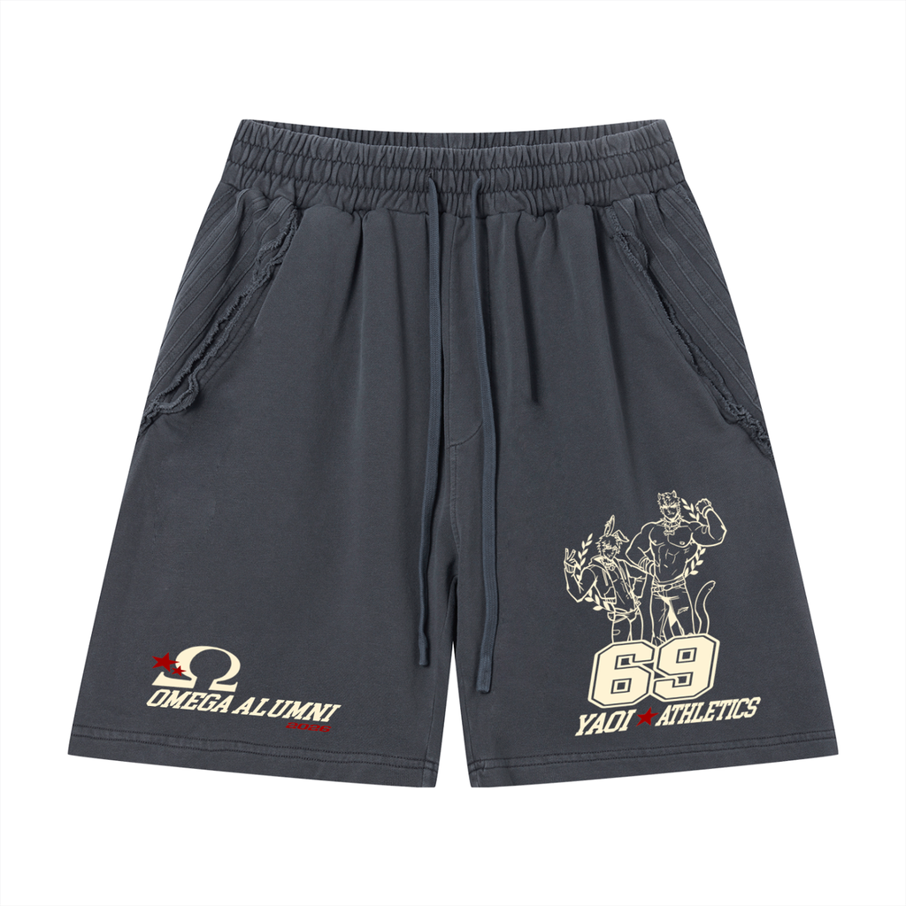 YAOI Omega Alumni Raw Edge Shorts