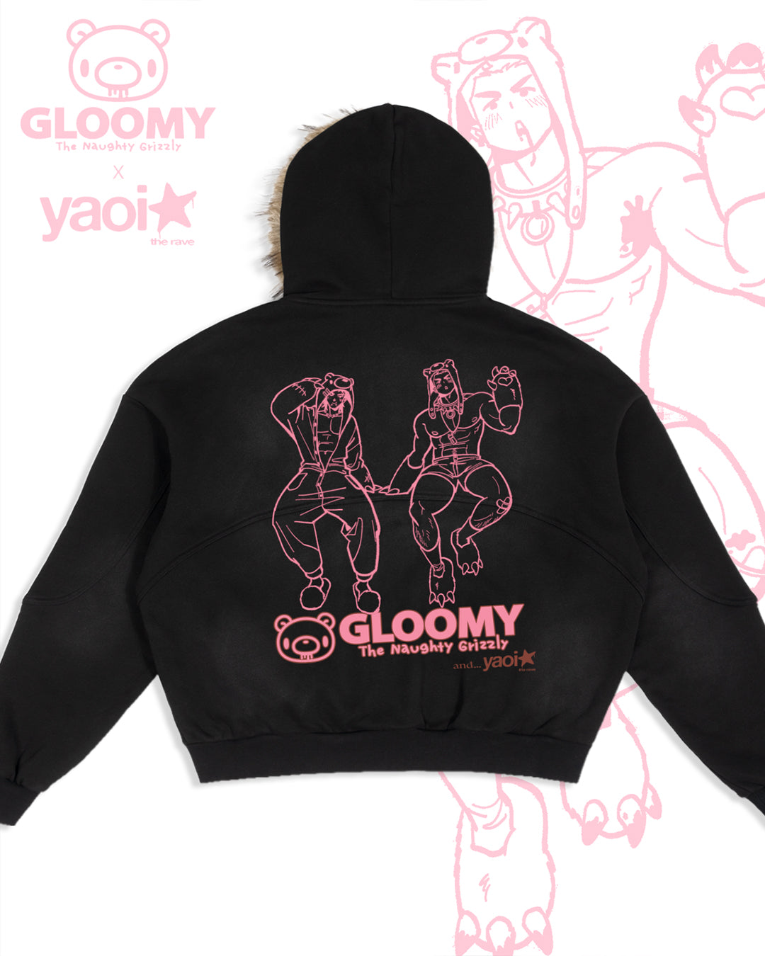 YAOI x GLOOMY Sneaky Zip-Up Parka – Yaoi & Yuri Rave Archives