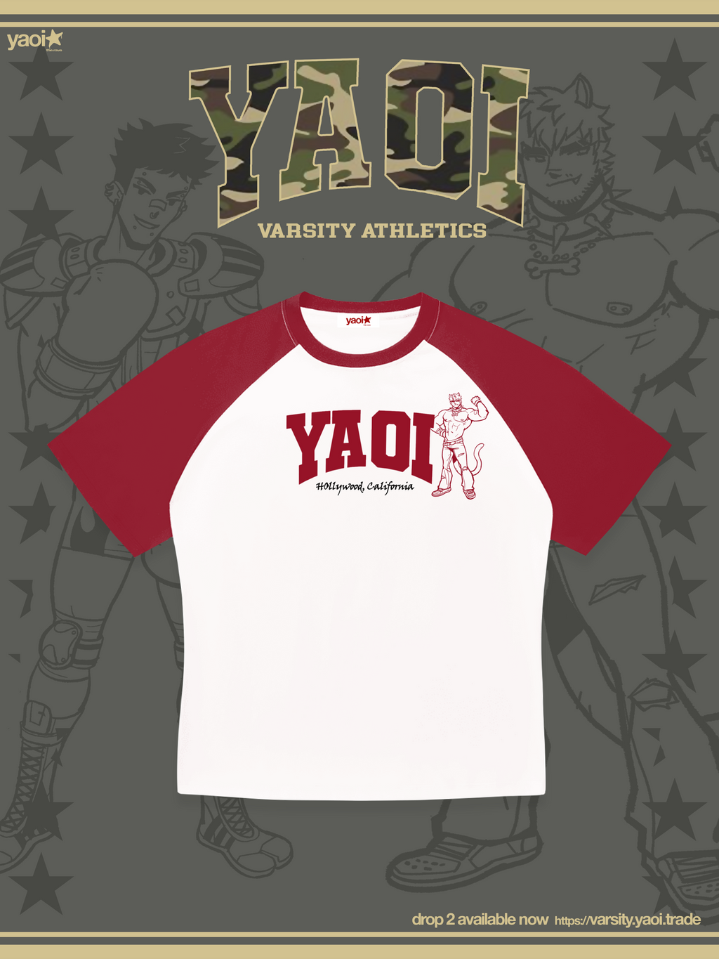 Yaoi Fan Club Burgundy Raglan
