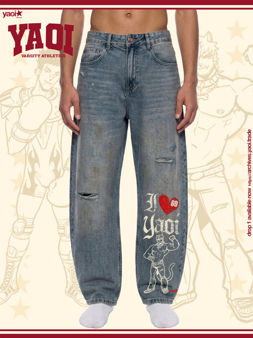 I ♥ YAOI Tatted Jeans