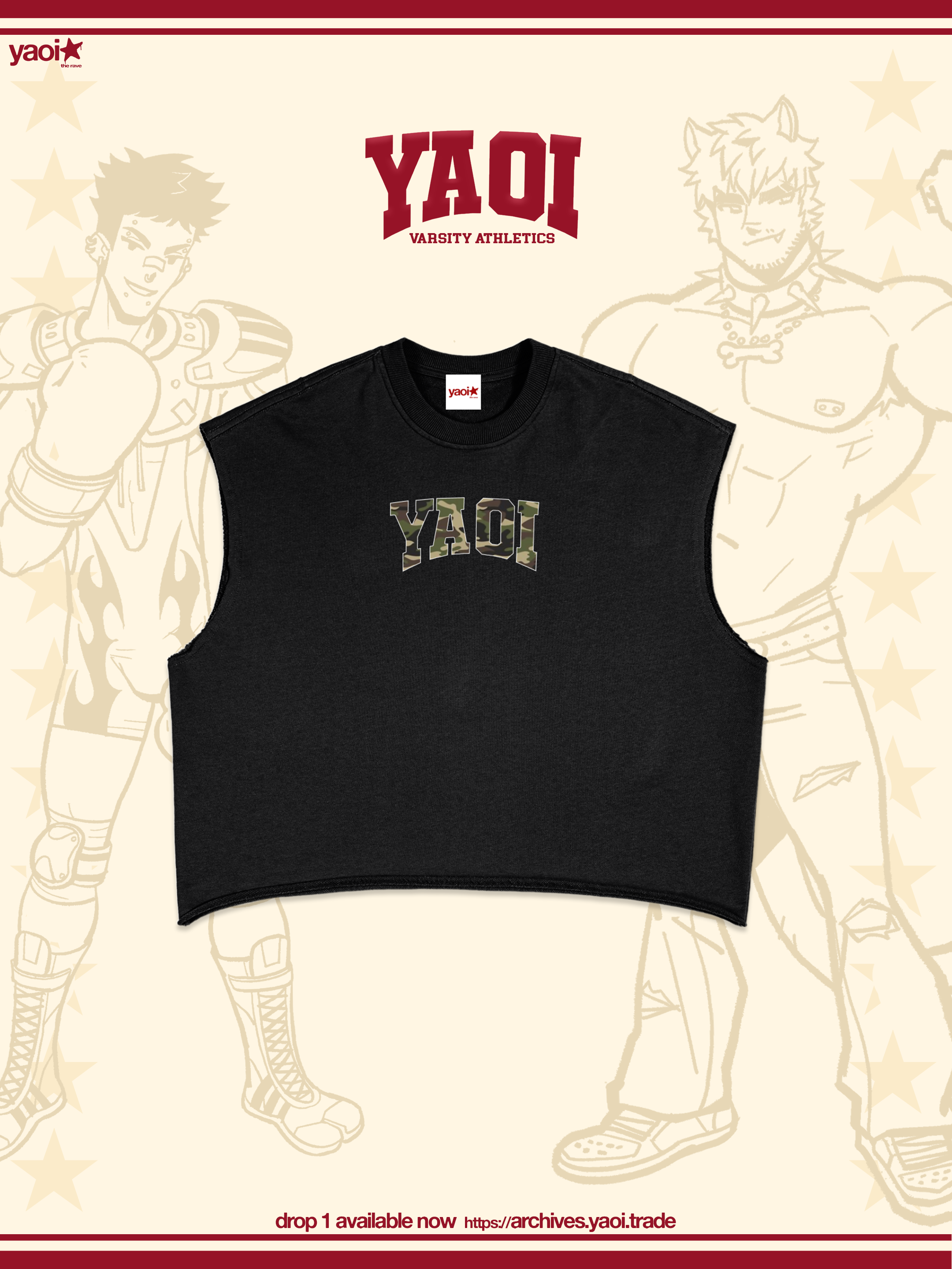 YAOI Varsity Boxing French Terry Tank
