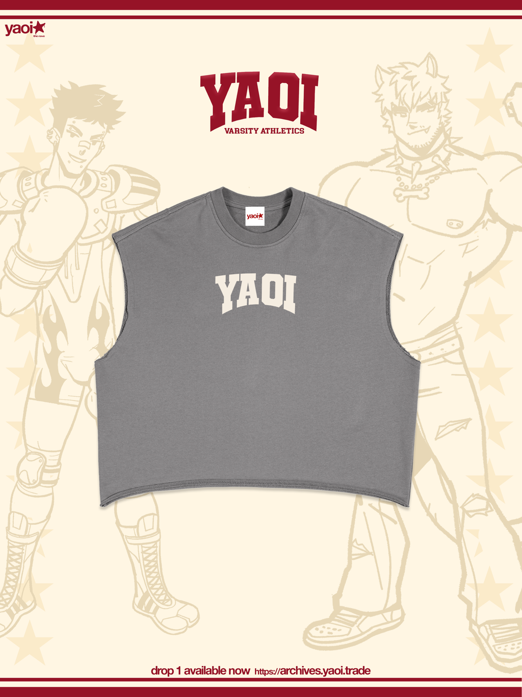 YAOI Varsity Boxing French Terry Tank