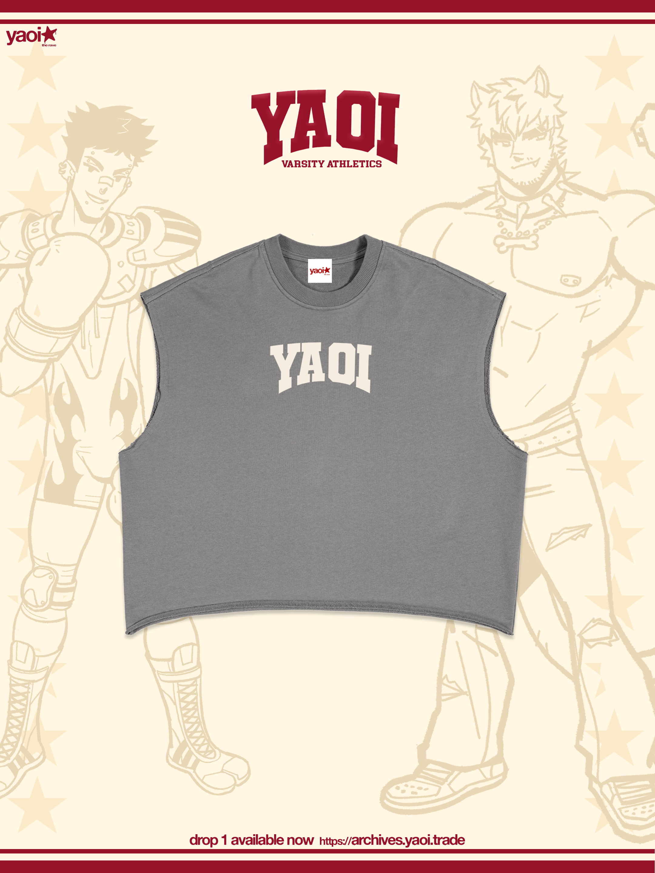 YAOI Varsity Boxing French Terry Tank