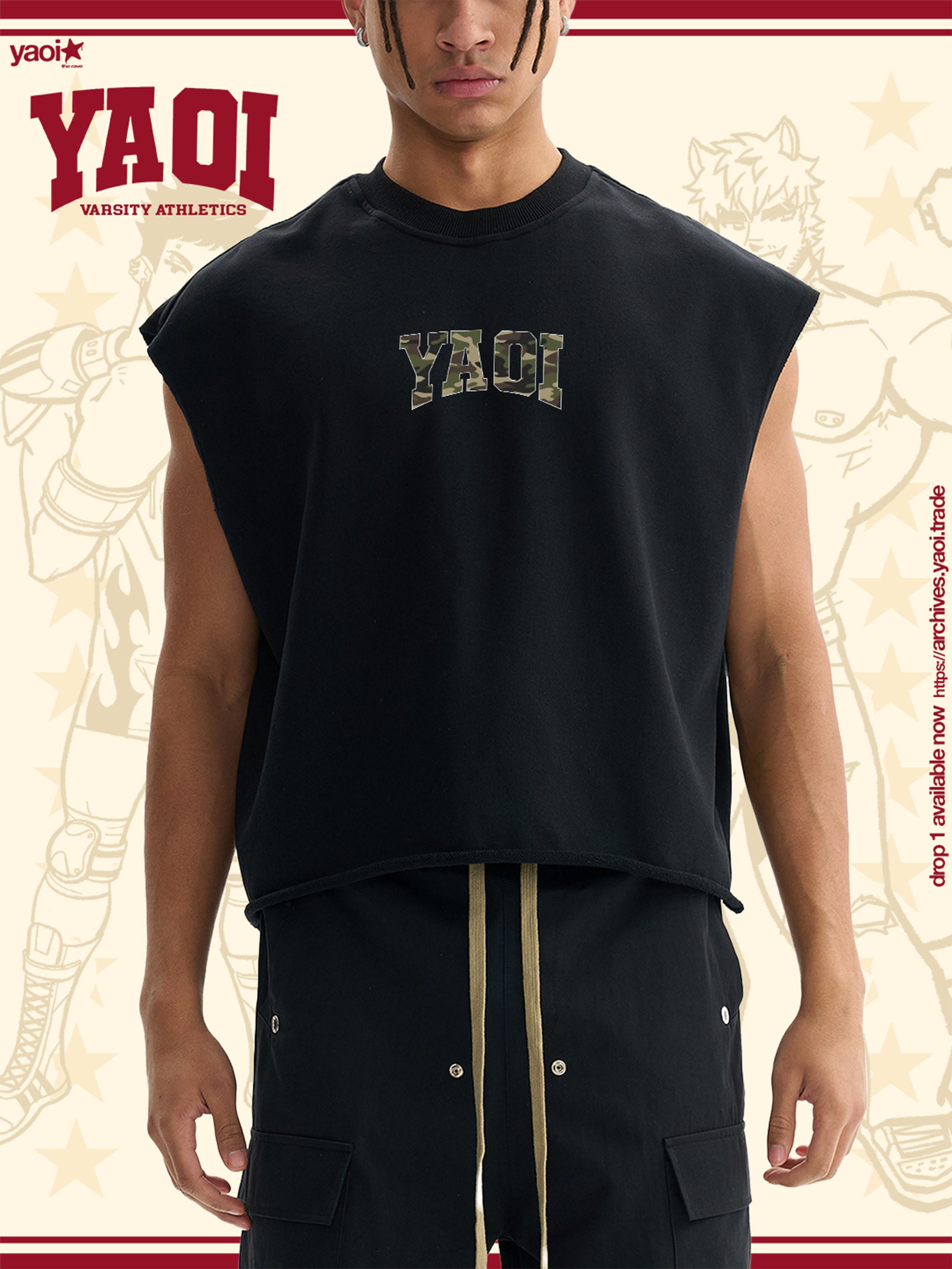YAOI Varsity Boxing French Terry Tank