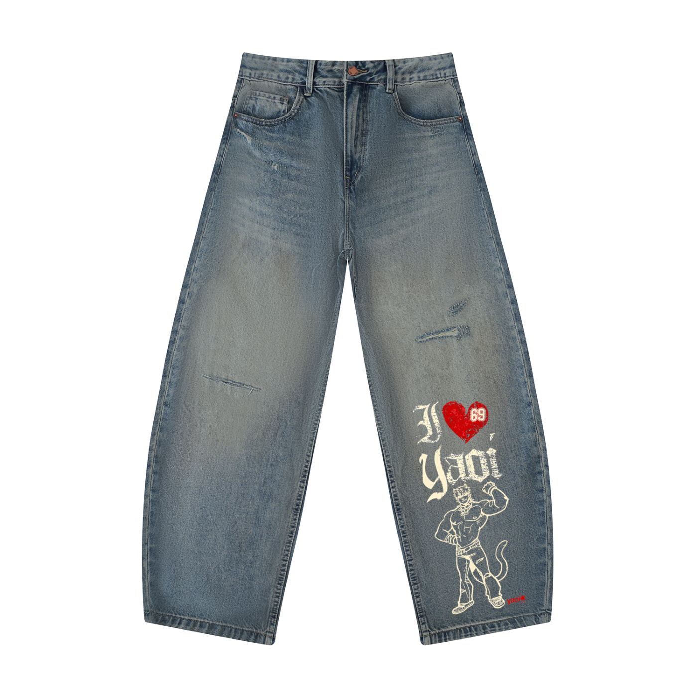 I ♥ YAOI Tatted Jeans